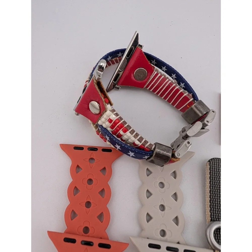 Apple Watch Band Lot of 12 - Beaded, Silicone, Stretch, Link 42,44,45mm